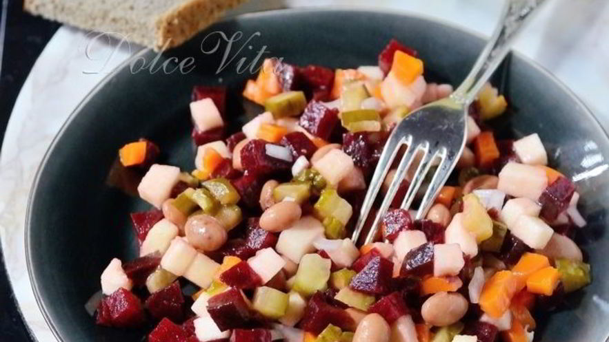 Рецепт винегрета с яблоком