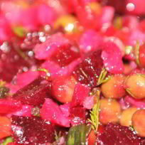 Винегрет с зеленым горошком