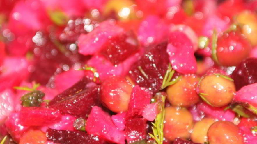 Рецепт винегрета с зеленым горошком