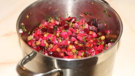 Рецепт винегрета с зеленым горошком