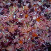 Винегрет со свежей капустой и огурцом