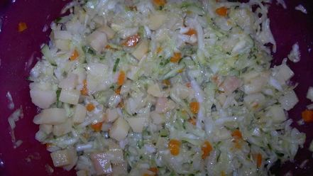 Рецепт винегрета со свежей капустой и огурцом