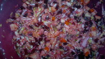 Рецепт винегрета со свежей капустой и огурцом