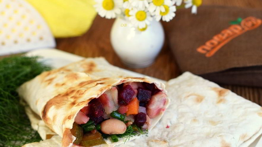 Рецепт винегрета в лаваше