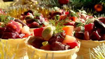 Рецепт Винегрета в тарталетках