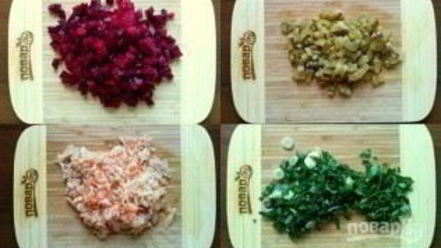 Рецепт винегрета в тарталетках