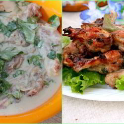 Рецепт Маринада для курицы на кефире с чесноком и травами