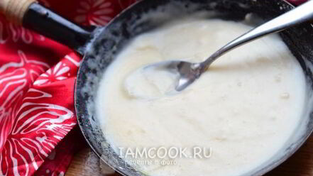 Рецепт густого крема бешамель на сковороде