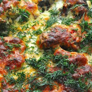 Рецепт Куриных полпеттов под сальсой и бешамель