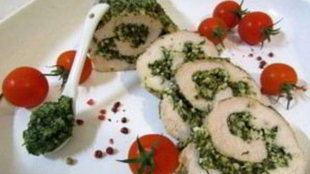 Рецепт индейки с соусом песто