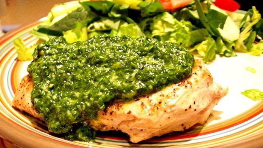 Рецепт курицы с соусом песто