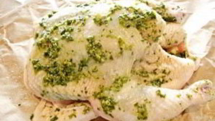 Рецепт курицы с соусом песто