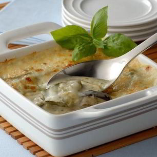 Рецепт Лазаний из кабачков и баклажан с соусом песто