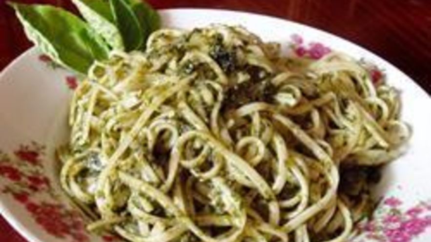 Рецепт макарон с соусом песто