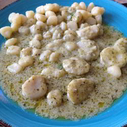 Рецепт Морских гребешков с соусом песто