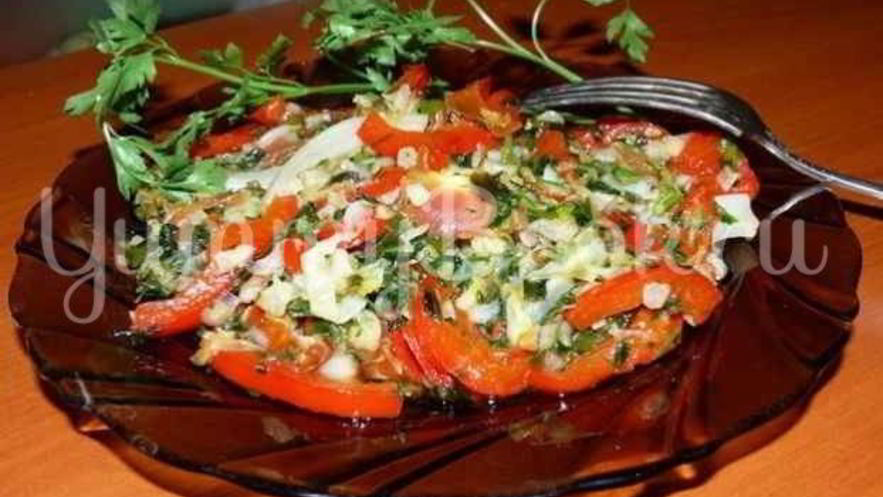 Рецепт овощей пассированных с соусом песто