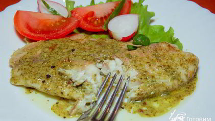 Рецепт Рыбы с соусом Песто