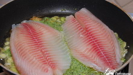 Рецепт рыбы с соусом песто