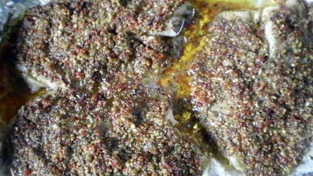 Рецепт рыбы запеченной с соусом песто