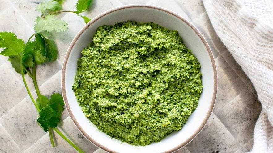 Рецепт соуса песто из кинзы