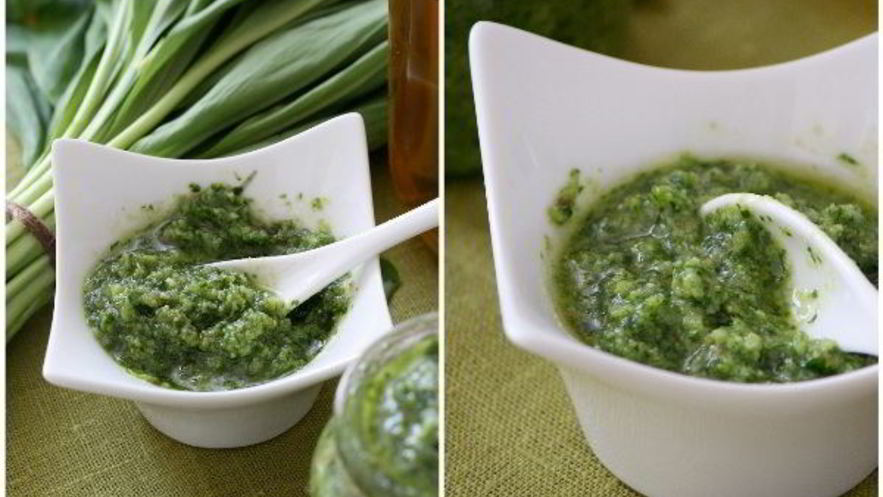 Рецепт соуса песто с черемшой