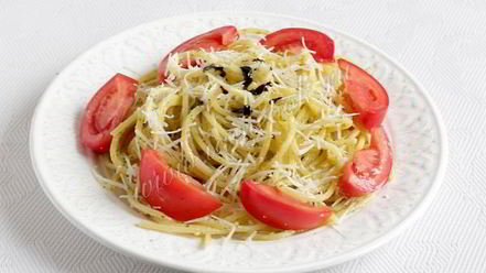 Рецепт спагетти с соусом песто