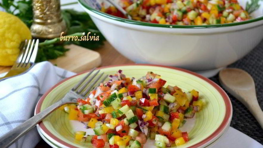 Рецепт израильского салата сальса