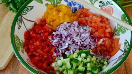 Рецепт израильского салата сальса