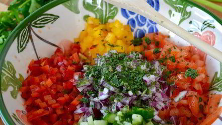 Рецепт израильского салата сальса