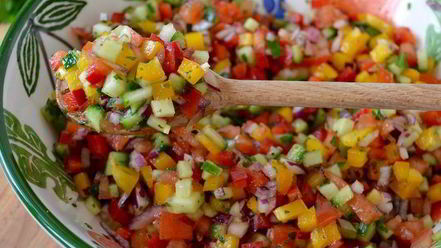 Рецепт израильского салата сальса