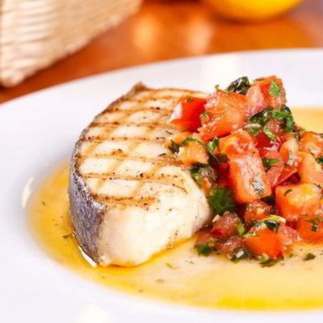 Рецепт Палтуса с соусом сальса