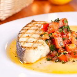 Рецепт Палтуса с соусом сальса