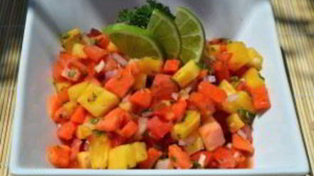 Рецепт сальсы из ананаса и папайи