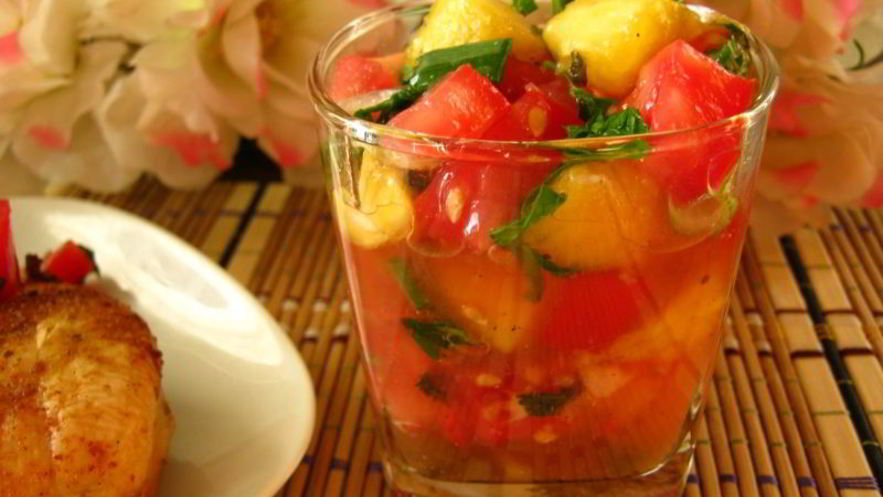 Рецепт сальсы с персиками