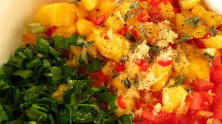 Рецепт сальсы с персиками