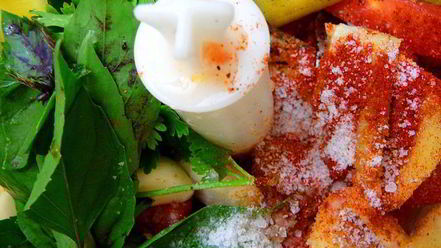 Рецепт свиной вырезки маринованной в кинзе и томатная сальса