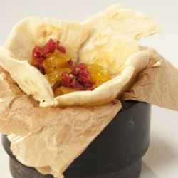 Рецепт Тартара из говядины с апельсиновым мармеладом