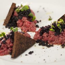 Рецепт Тартара из говядины с икрой палтуса