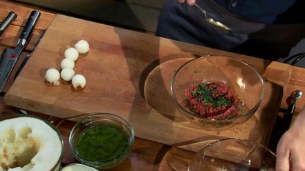 Рецепт тартара из говядины со свежей дыней