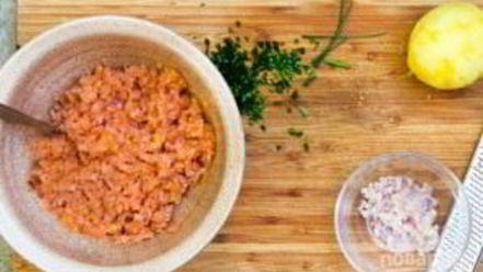 Рецепт тартара из копченой семги