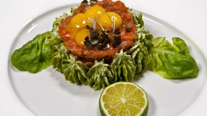 Рецепт Тартара из лосося и говядины