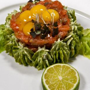 Рецепт Тартара из лосося и говядины