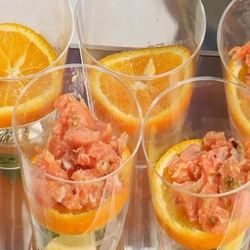 Рецепт Тартара из семги на апельсине