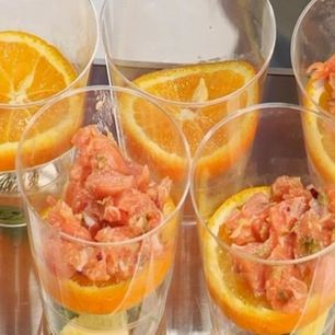 Рецепт Тартара из семги на апельсине