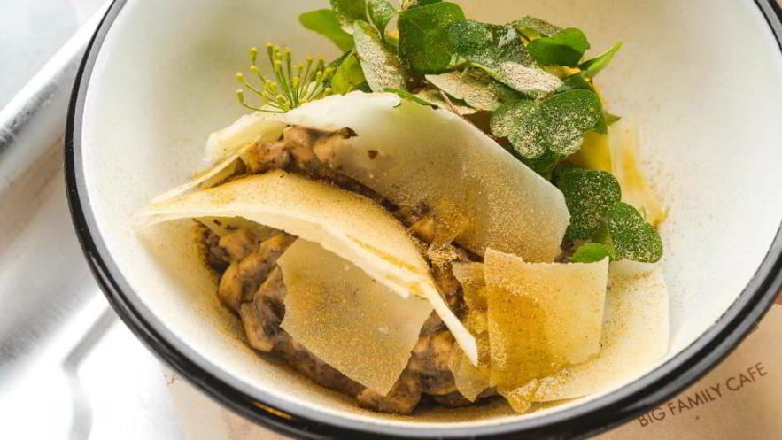 Рецепт тартара из шампиньонов с картофелем и кислицей