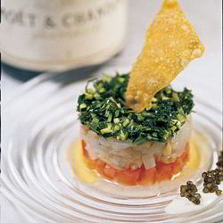 Рецепт Тартара из томатов, дорады и цукини