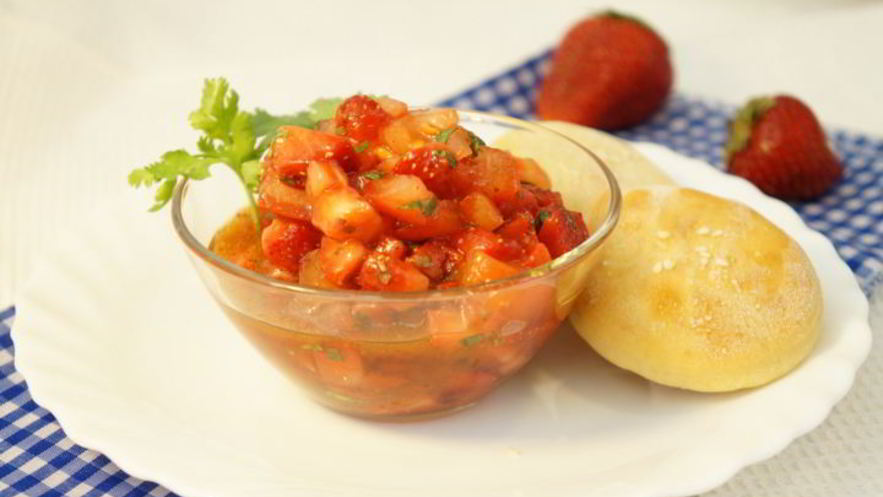 Рецепт тартара клубнично-помидорный