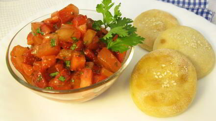 Рецепт тартара клубнично-помидорный