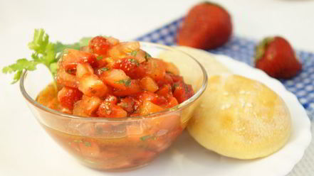 Рецепт тартара клубнично-помидорный