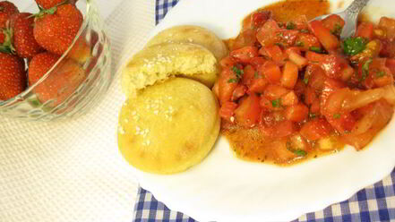 Рецепт тартара клубнично-помидорный